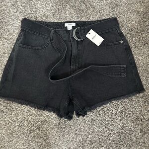 Forever 21 black denim shorts